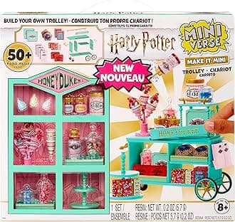 MGA’s Miniverse Make It Mini Honeydukes Trolley - Harry Potter Mini Collectibles, 50+ Pieces, DIY, Resin Play, Replica Food, For Collectors & Children Ages 8+, NOT EDIBLE, 1:12