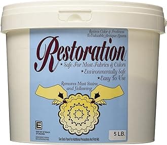 5-LB Pail-Restoration Hypoallergenic Powder To Clean Antique & Delicate Linens Safely.