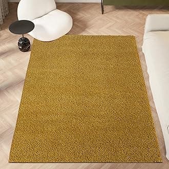 homeart Area Rug - Super Soft Shaggy Rugs For The Living Rooms, Bedrooms And Kitchen - Modern, Easy To Clean Carpet - 200x290 cm, Gold