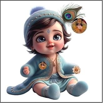 Shree God Wall Sticker for Pooja Room, Livingroom, Bedroom, Office, Kidsroom (Size - 45 CM x 45 CM) (Desg_0119)