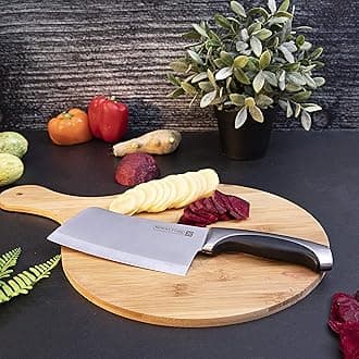 6" Cleaver Knife -Razor Sharp Meat Cleaver Stainless Steel Vegetable Kitchen Knife, Multipurpose Chef Knife for Home and Kitchen with Ergonomic Handle