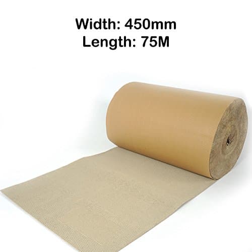 Corrugated Cardboard Paper Roll Single Face Protective Packaging Length Width 450mm / Length 75M Meters