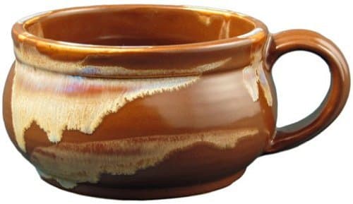 Set of (2) Two - PRADO STONEWARE COLLECTION - Stacking / Stackable Soup, Chili, Stews Cups / Mugs / Bowls - Chocolate Brown by Creative Structures