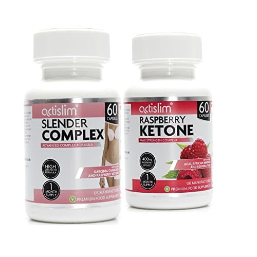 New Actislim Slender Complex and Raspberry Max Dual Pack, The Perfect Weight Loss Supplement for Women, 120 Capsules - 1 Month Supply, 100% Suitable For Vegetarians, Free 7 Day Plan With Every Order
