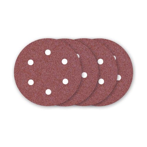 MioTools Fox Hook & Loop Sanding Discs, 150 mm, 6 Holes, Grain 120, f. Random Orbital Sanders (PU 50)