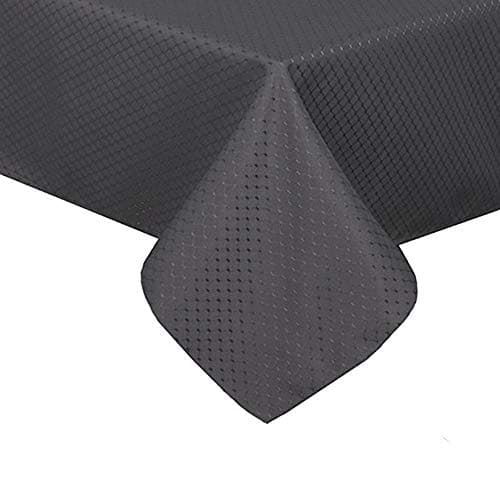 Wintop Waffle Jacquard Waterproof Tablecloth Polyester Rectangular Table Cover for Kitchen Dinning,Darkgray,52" x 70"