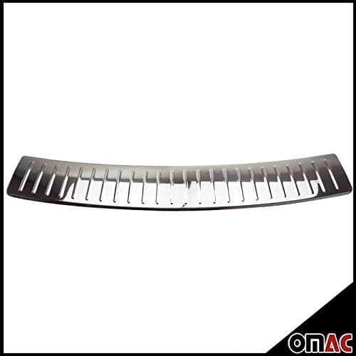 OMAC Boot Sill Protector Bumper Protector Rear Bumper Compatible with Ford Kuga 2008-2012 | Car Interior Accessories Boot Scratch Protection Self-Adhesive Chrome Stainless Steel