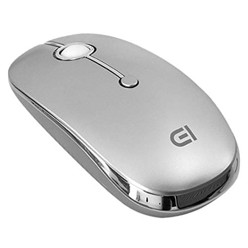 3 Mode 2000DPI Adjustable Mouse,FD i331D Wireless Mice with 2.4G USB Type C Bluetooth (Silver)