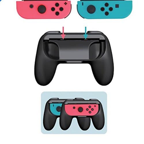 WOBJ 2-Pack Nintendo Switch Grip NS Joy-con Grip Controller Grips,Black HM032