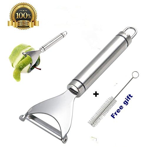 Vegetable Peeler,Multi-Function Kitchen Tool SUS304 Stainless steel Super Sharp Peeler for Peeling and Shredding Fruits & Vegetables with 1 Cleaning Brush