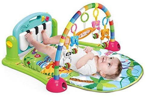 Techhark Kick and Play Multi-Function ABS High Grade Plastic Piano Baby Gym and Fitness Rack, 50 x 37.2 x 8.4 cm (GYM For Baby Boy)