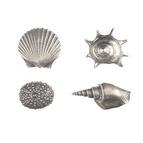 Seashell Shaped Pewter Magnets