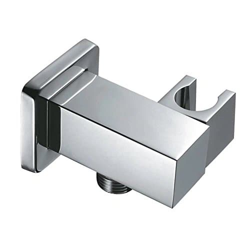 STARBATH Square Solid Brass Wall Mount Shower Holder Bracket Adjustable 360 Degree Concealed Installation Polished Chrome