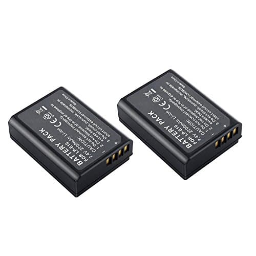 PALO 2 Pack Replacement LP-E10 Battery For Canon EOS Rebel T3, T5, T6, Kiss X50, Kiss X70, EOS 1100D, EOS 1200D, EOS 1300D Digital Camera