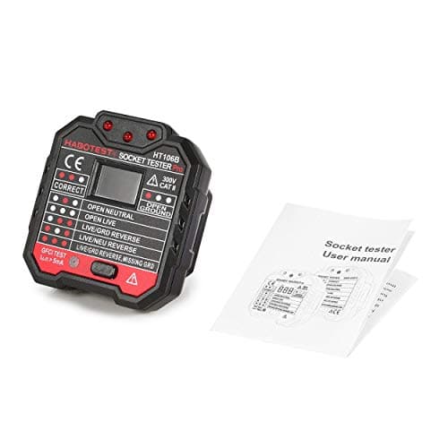 anyilon for Habotest Ht106B Socket Testers Voltage Test Socket Detector Au Plug Ground Zero Line Plug Polarity Phase Check