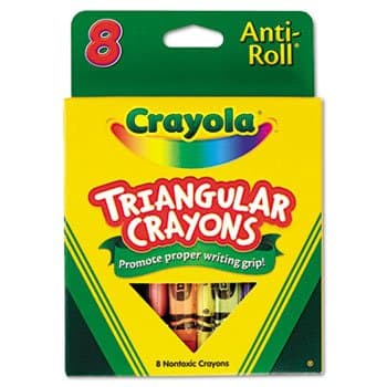 Crayola® Triangular Crayons CRAYON,TRIANGLR, 8/CT,AST (Pack of50)