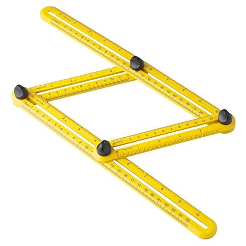 Work Smarter Template Tool for hard to cut angles - Angle izer Ruler Stencil Square Flooring Deck Multi Angleizer Layout Measuring Form