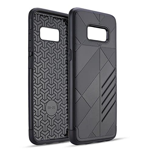 Slim Armor Galaxy S8 Plus Case with Dual Layer (PC hard cover over soft TPU) - 1 Year Warranty delivers 100% satisfaction (Black color)