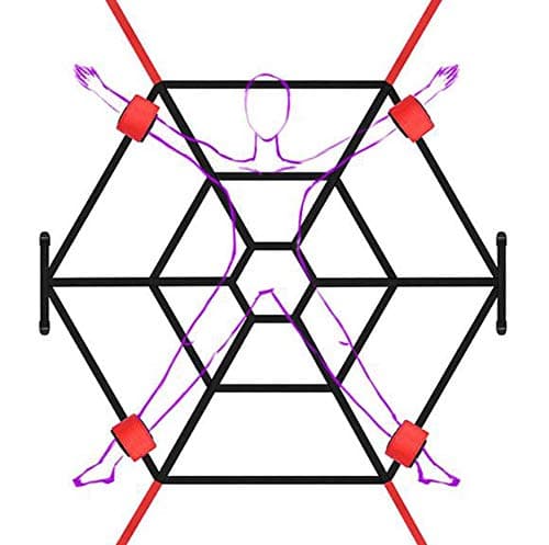ZHITENG Under the Bed Restraints, Spider Web Bundle Soft and Comfortable Cuffs for Legs, Suitable Both Men Women