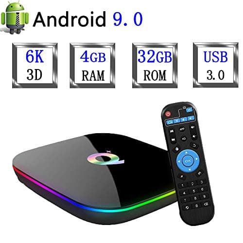 EASYTONE Android TV Box,Android 9.0 Boxes 4GB RAM/32GB ROM H6 Quad-Core Support 2.4 GHz WiFi USB 3.0 6K Ultra HD Q Plus Smart TV Box