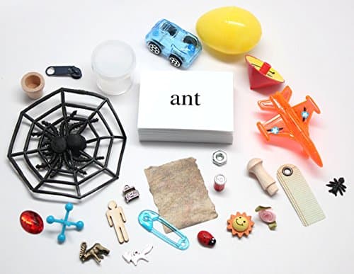 Alphabet Object Set - HALF SET - CVC Words Alphabet Objects and Cards - Language Tubs Miniatures- Montessori Miniture Objects for CVC Words - Phonics - Reading Preschool - Teacher Supply - Language Objects - Special Education, Early Childhood Education