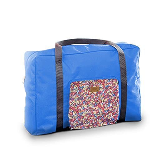Slip On Trolley | Prime Grade Polyester Large Capacity Multifunctional Foldable Clothes Travel Bag with Trolley Slot for Luggage, Carry-on Bag, Etc., Brilliant Gender Neutral Design, Vibrant Blue