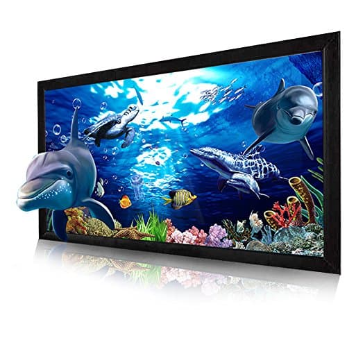 Frame Projection Screen,100-inch 16:9 Fixed Frame 4K Ultra HD Home Theater Video Projector Screen(Aluminum alloy flocking )