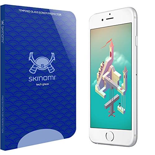 iPhone 6S Screen Protector (4.7",Apple iPhone 6,White), Skinomi Tech Glass Screen Protector for iPhone 6S Clear HD and 9H Hardness Ballistic Tempered Glass Shield
