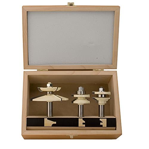 3 Wing Flat Raised Panel Router Bit With Cove & Bead Stile & Rail Cutters - 3 PC Set