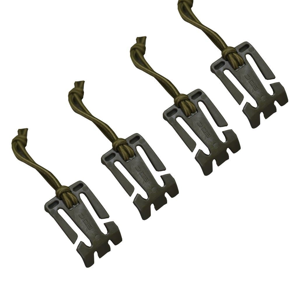 4 Pack Tactical Strap Management Tool Web Dominator Backpack Accessories - Army Green