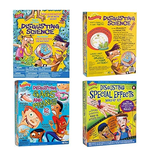 Scientific Explorer Disgusting Science Kit 3 Pc Mega Bundle with Disgusting Special Effects Makeup Kit and Disgusting Gags and Pranks - The Perfect Gross Gift for Kids