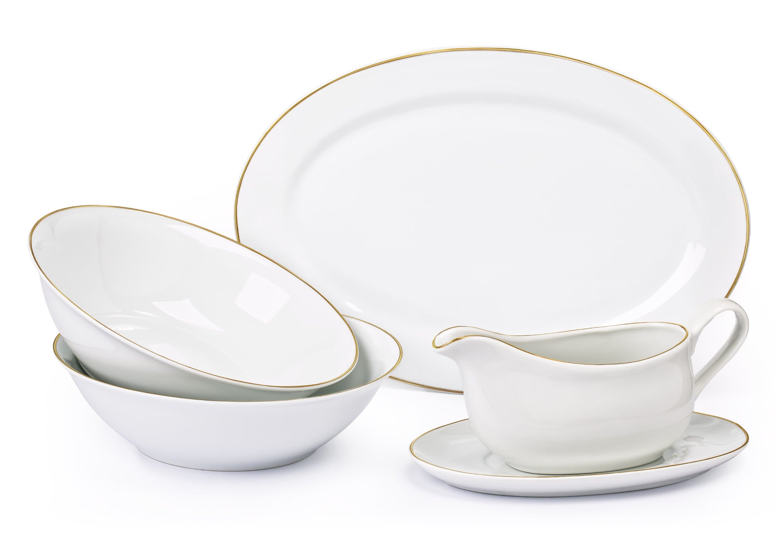 5 Piece Gold Line Serving Set