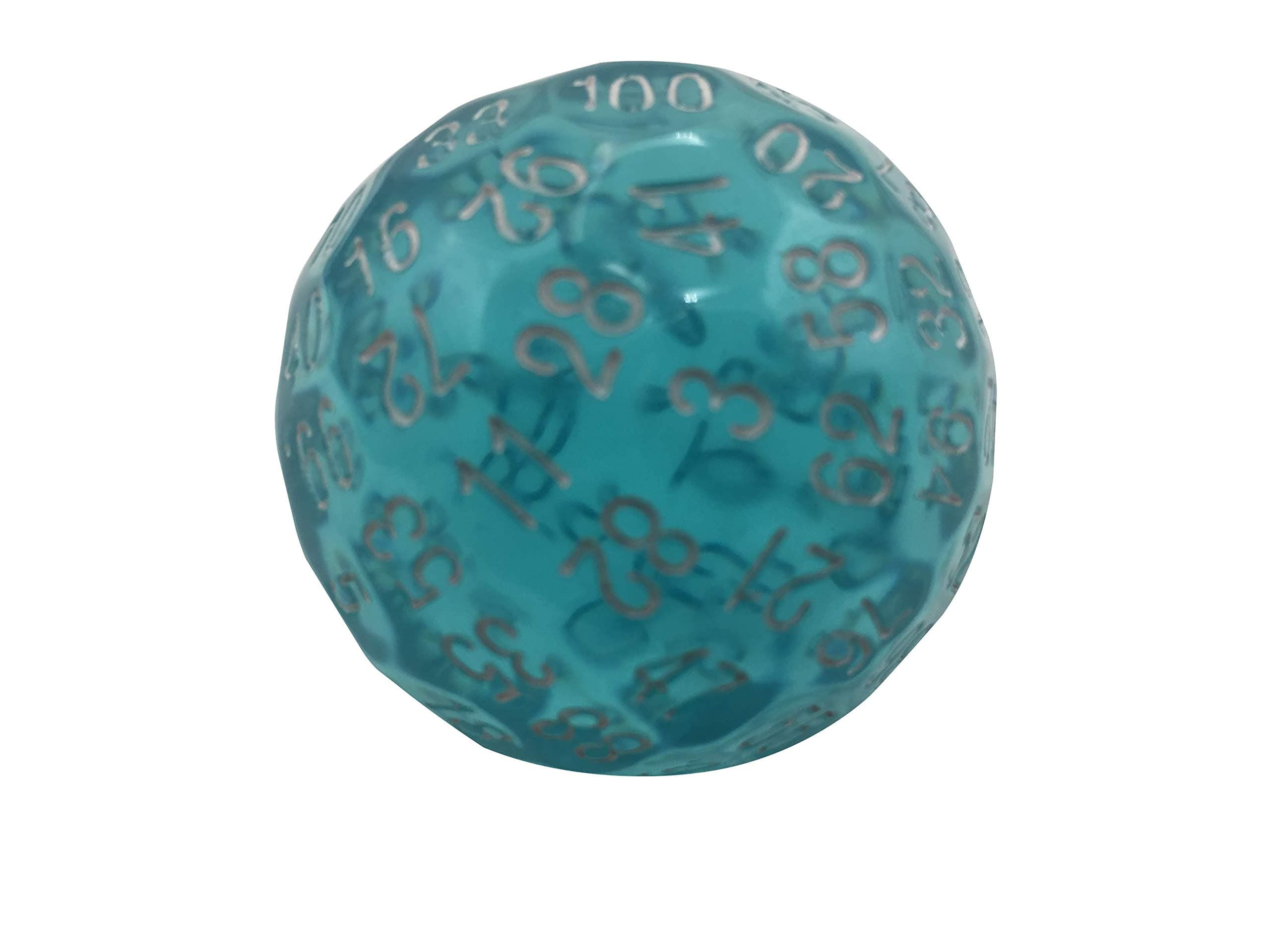 Skull Splitter Dice Single 100 Sided Polyhedral Dice (D100) | Translucent Blue Color Die RPGs (45mm)