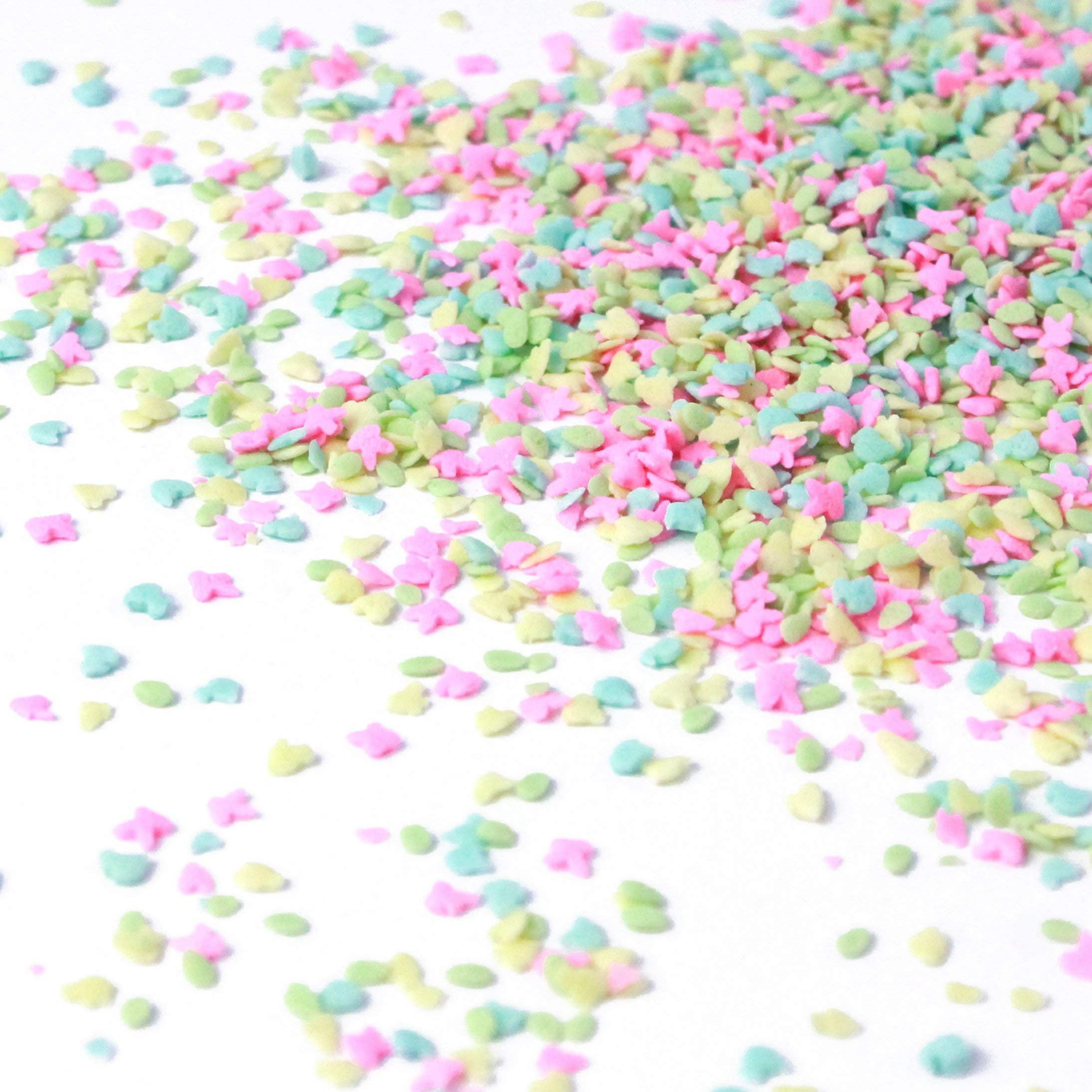 Mini Easter Confetti | Bunnies| Chicks| Ducks| Easter Eggs | Green | Yellow | Pink | Mint |Sprinkles Mix Blend, 2OZ