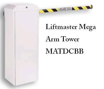 LiftMaster MATDCBB3 Mega Arm TOWER High performance barrier gate operators with built-in Battery Backup