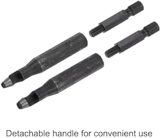 HARFINGTON Leather Hollow Punch Set 1/4 Hex Shank for Drills, 2mm 3mm Dia Rotary Hole Punches for Thick Fabrics Leathercraft Working