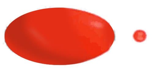 2 1/2" Oval Slip Float w/Bead Flo Red 50per bg #OB250R-50