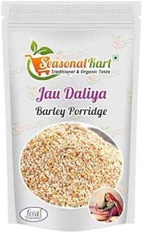 Seasonal Kart Organic Barley Daliya/Jau Dalia 400 Grams|Jau Ka Daliya|Healthy Snacks, Grains|Tasty Breakfast|Cereal For Breakfast|Diet Food For Weight Loss|Fiber Rich 100% Natural&Vegan