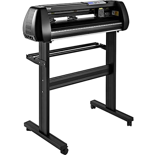 VEVOR Vinyl Cutter Machine, 34in Offline Bluetooth Cutting Plotter Machine, 400in/10m Steel Roller Shaft Adjustable Speed Force, SignMaster Software Tool DIY Craft Kit for Sign Making Windows & Mobile