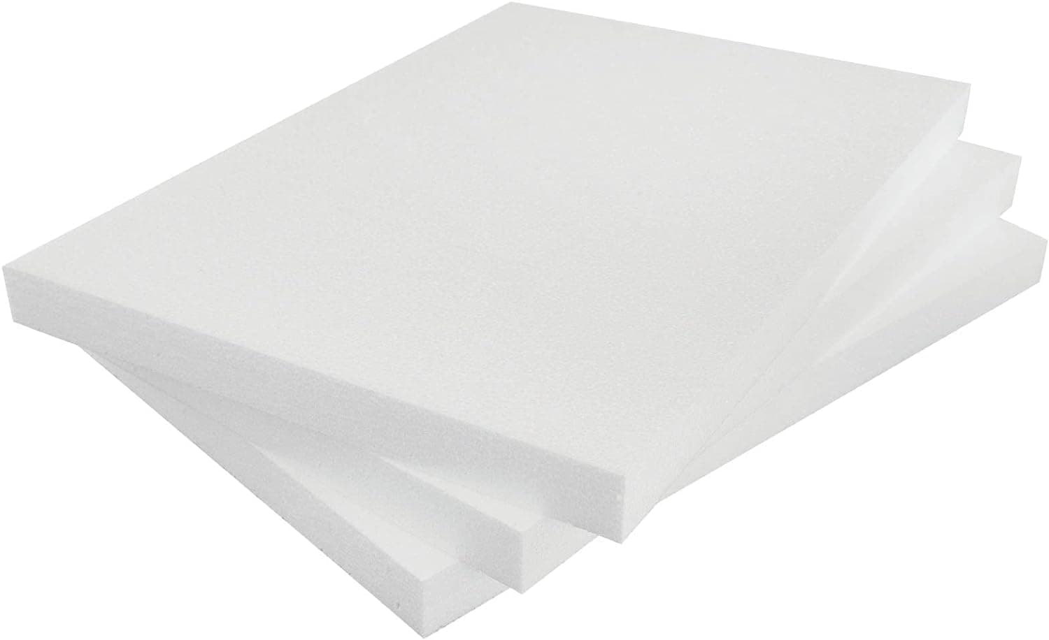 CRAFT MAGIC, Craft Foam Blocks, Polystyrene Foam Brick, Rectangle Styrofoam Block, Craft Foam Board Sheets for Craft, Art Sculpting, Modeling, DIY School (15x30x2cm (Pack of 4))