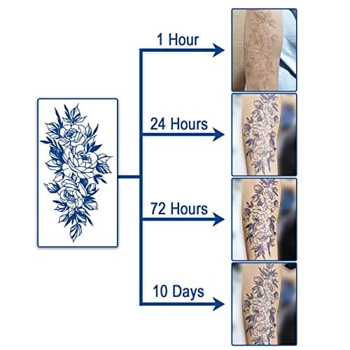 Aresvns Temporary Tattoo for Men & Women,Semi-Permanent Tattoos Waterproof an...