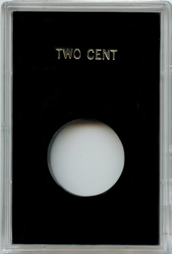 Capital Plastic CAPS case " Two Cent ", 2" x 3" plastic snap together case - Black