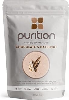 Chocolate & Hazelnut Large Bag | Premium High Protein Powder for Keto Shakes and Smoothies with Only Natural Ingredients for Weight Management | 1 x 12 Meal Bag