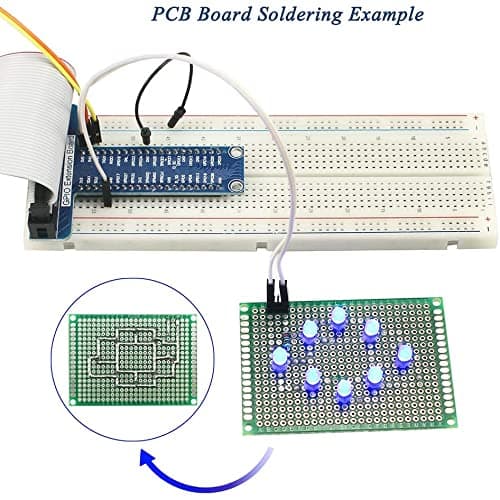 IDUINO Electronics Component Fun Kit w/E-Book, Upgraded Electronic Starter Kit with Breadboard Jumper Wires Kit, PCB Soldering Kit, LEDs & Resisitor Kit for A rduino/for Raspberry pi/ESP32/ESP8266