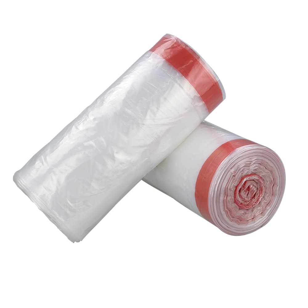 Eudokky 10 L Swing Bin Liners, Clear Plastic Bin Bag, 120 Bags, Drawstring Bin Liners
