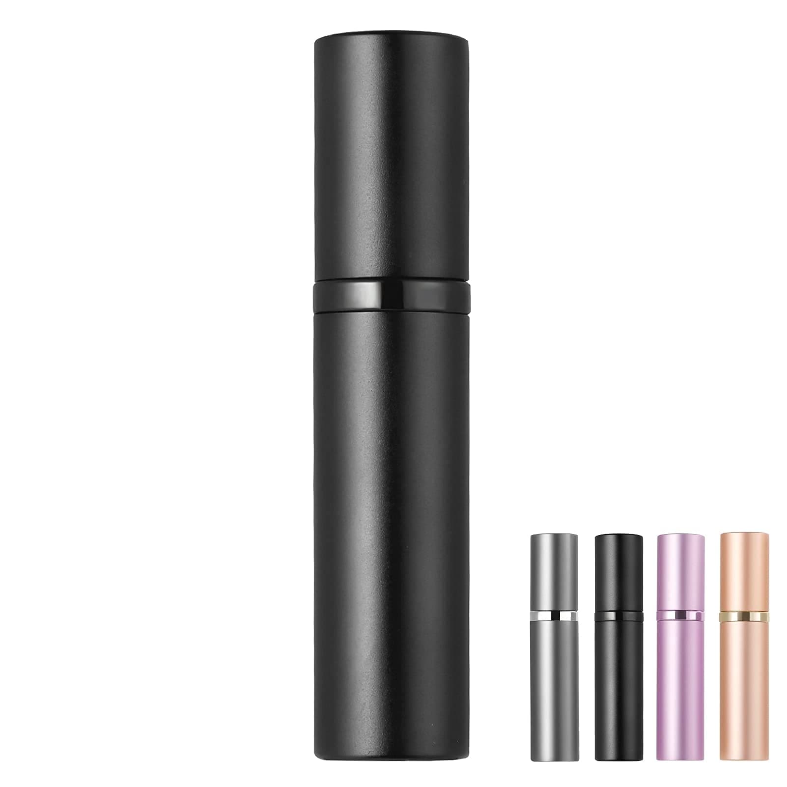 Perfume Atomiser Refillable, Travel Size Portable Atomiser Spray,Mini Empty Perfume Bottle,Leak Proof Cologne Dispenser for Women and Men,5ml(J-Black)
