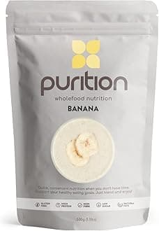 Banana Large Bag | Premium High Protein Powder for Keto Shakes and Smoothies with Only Natural Ingredients for Weight Management | 1 x 12 Meal Bag