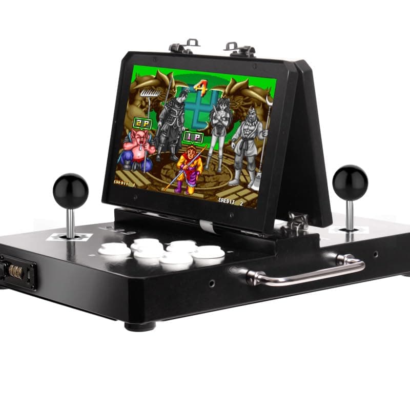 Arcade Machine 10 " X2 Two Screen Portable Mini Arcade Game Console with a Locked Metal Shell, can Charge 20000+ Retro Games
