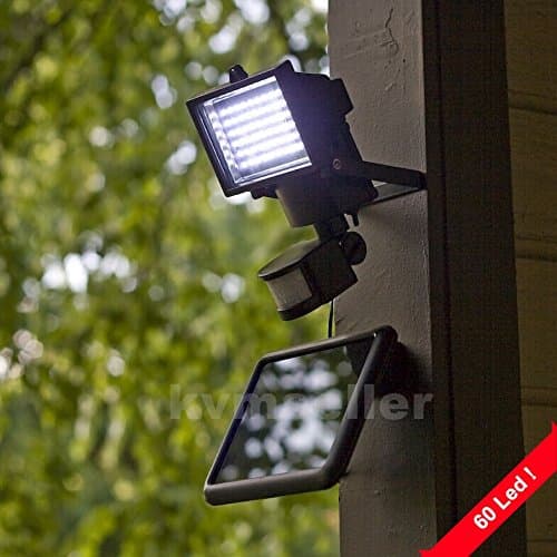 Solar Powered 60 SMD LED Motion Sensor Security Light Flood Lighting Lamp Light