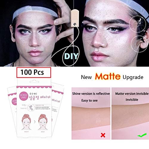 2019 New Matte Upgrade 100 Pcs Face Lifting Patch Thin Face Stickers Face Chin Lift Face Mask Fast Invisible Artifact Sticker,Tightens Skin And Eliminates Wrinkles Face Lift Tools